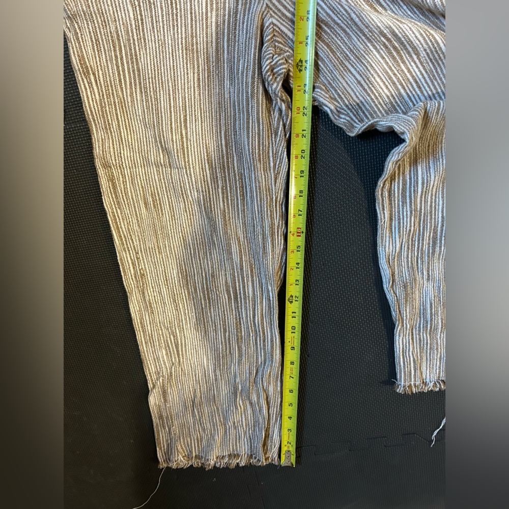 Free People Marta Yarn Stripe Dyed Trouser Pants size 4 100% cotton - Picture 4 of 12
